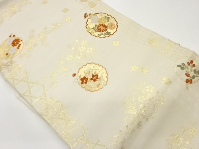 JAPANESE NAGOYA OBI / WOVEN SNOWFLAKE